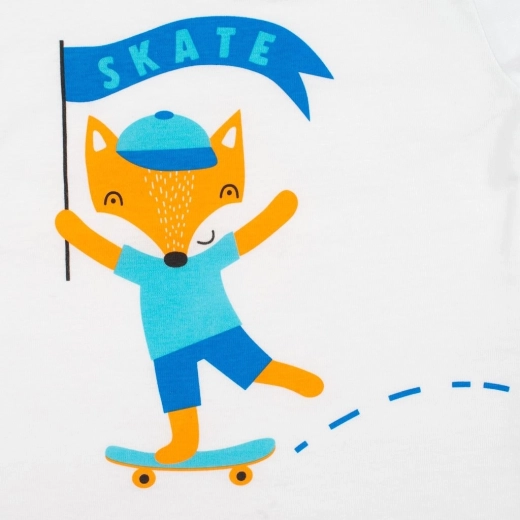 Cheerful SKATE fox print