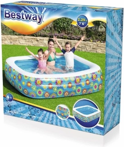Piscine gonflable Bestway avec motif floral 229 × 152 × 56 cm