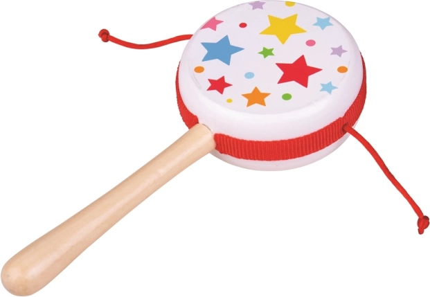 Bigjigs Toys houten draaiende trommel met sterretjes