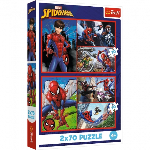 Puzzle 2x70 - Spinnen-Geschichten Disney Marvel Spiderman