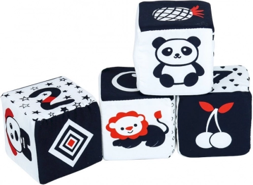 Soft high-contrast sensory blocks for babies