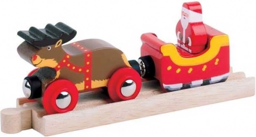 Attelage du Père Noël avec rail Bigjigs Rail