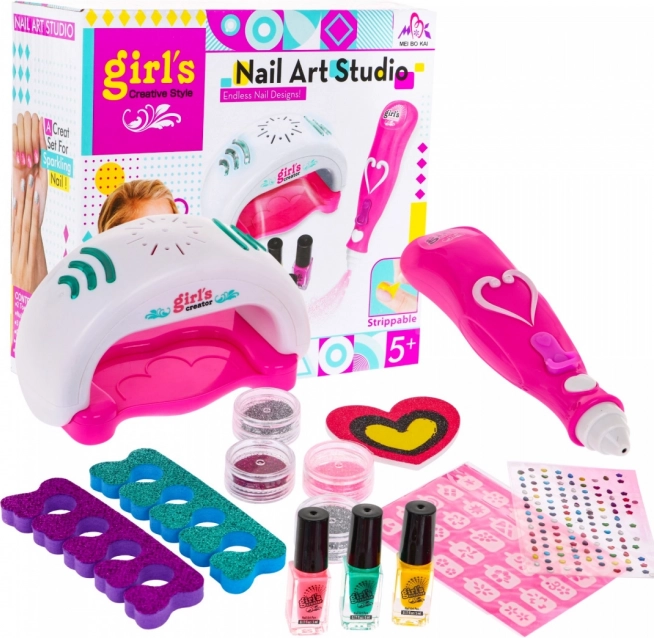 Children's Nail Decoration Set with LED Dryer