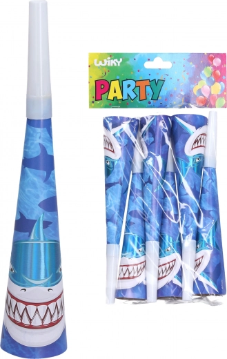 Shark Party Blowouts, 20 cm, 6 pcs