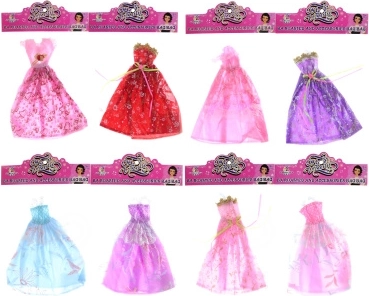 Ball Gown Dress for 22 cm Doll – assorted colors