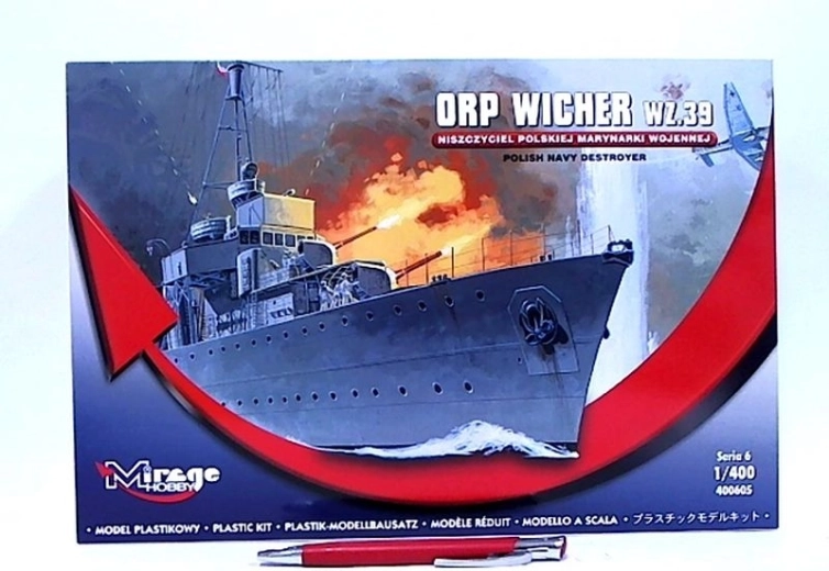 Mirage kunststof model torpedobootjager ORP Wicher w.z.39 1:400