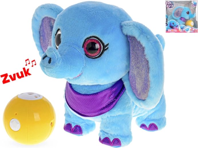Ride-On Plush Elephant with Ball and Sound 27 cm