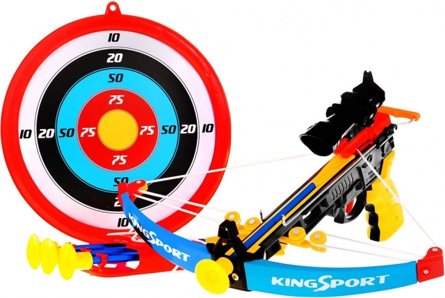 Crossbow for kids (6+) Sports set 7 pcs. + Target + 4 arrows + Quiver + Sight