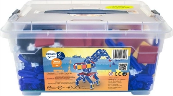 Jeu de construction SEVA 5 Jumbo coffret plastique, set de 1064 pièces en boîte