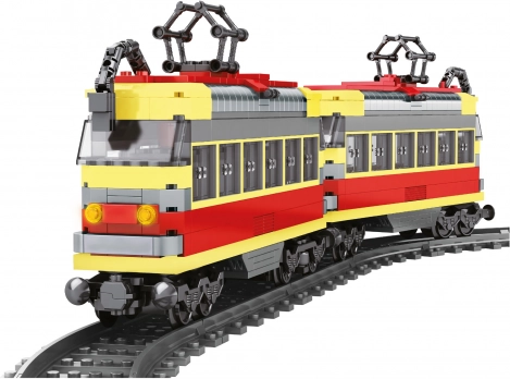 Jeu de construction compatible tramway à piles avec rails 724 pcs