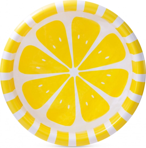 Inflatable kiddie pool with lemon design