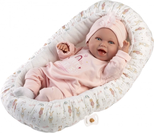 Poupée bébé réaliste Llorens avec effets sonores et corps en tissu souple 42 cm