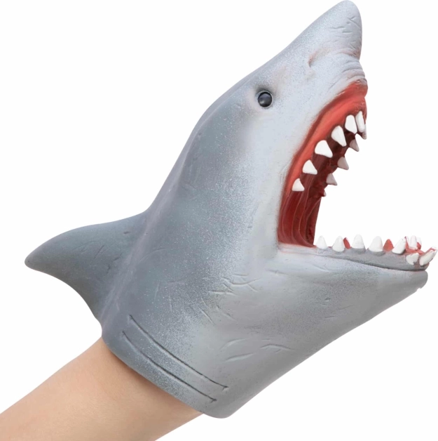Schylling rubberen handpop haai