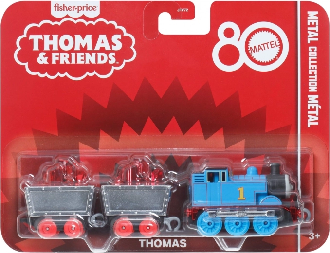Thomas et ses amis 80e anniversaire – locomotive en métal avec 2 wagons