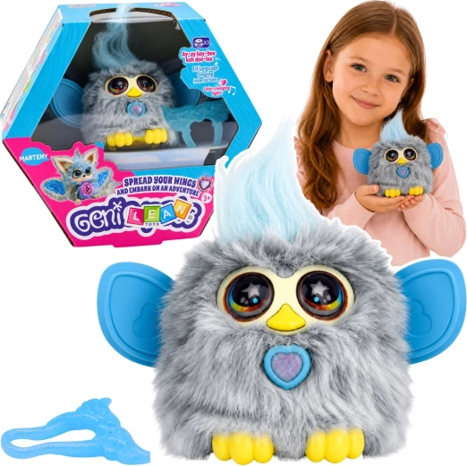 Interactive Genie Pets creature with lights and sounds, gray