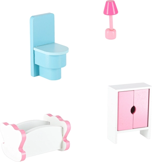 Umfangreiches Set aus Holzmöbeln