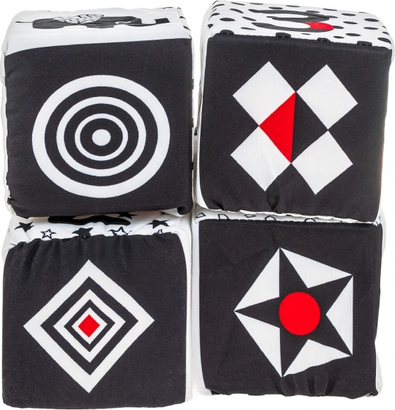 High-contrast motifs for visual development