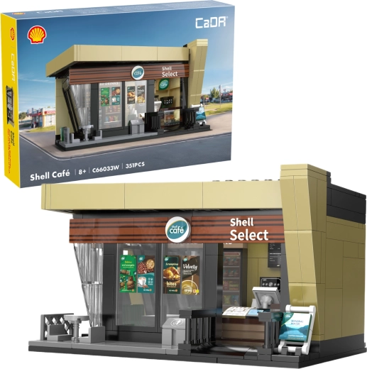 CaDA Shell Café – building set kiosk (351 pieces)