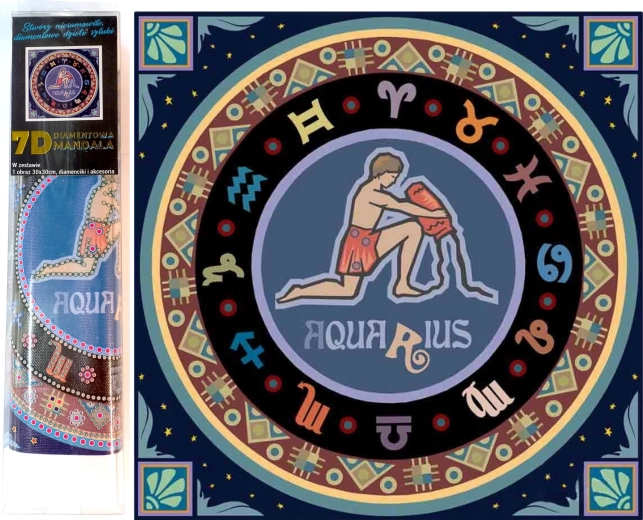 Diamant schilderen 7D Waterman 30x30 cm