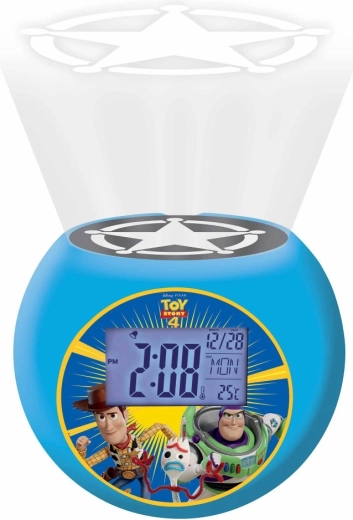 Kinderwekkerradio met projector TOY STORY 4 en LCD-display