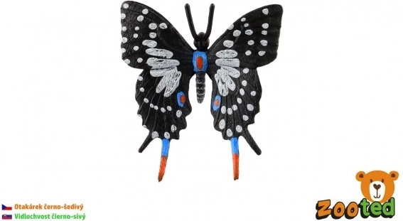 Plastic model of a swallowtail butterfly – realistic decoration 6 cm