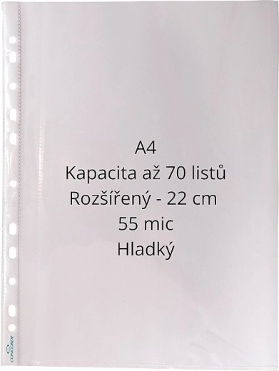 Prospecthoes CONCORDE A4 transparant, glad, 55 micron, 100 stuks