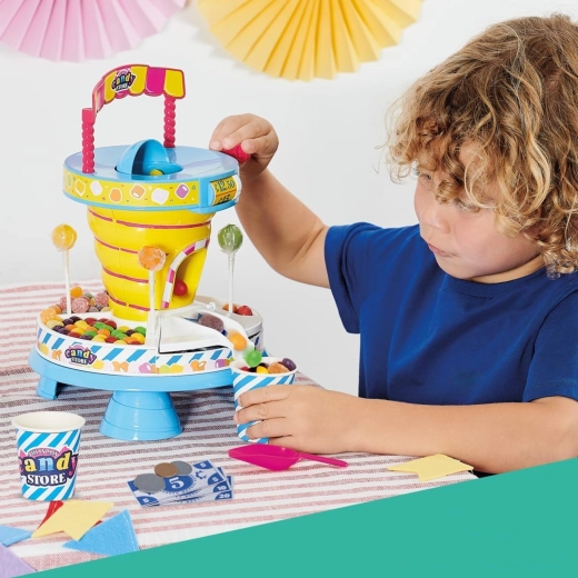 Interactieve dispenser met leuk bedieningsmechanisme