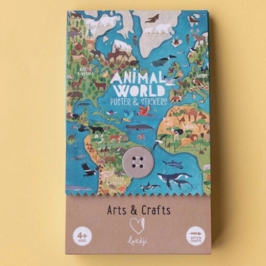 Poster with Stickers: Animal World by LONDJI
