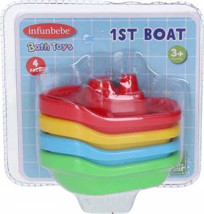 Infunbebe bateaux de bain, set de 4 pièces (10,5 cm)