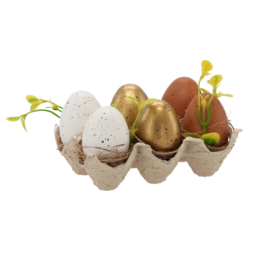 Set d’œufs de Pâques pastel 6 cm – 6 pcs
