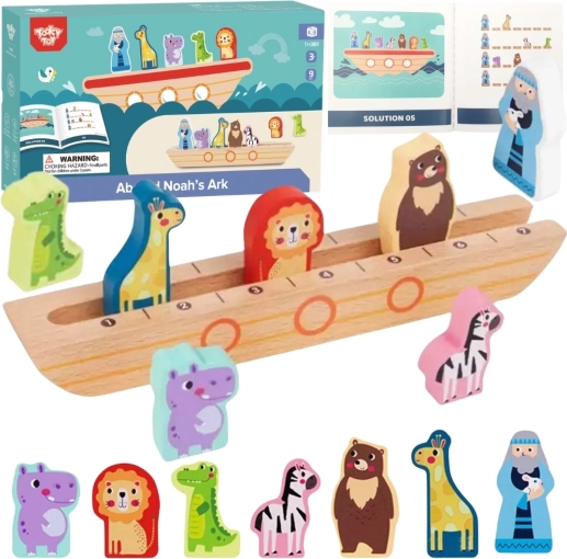 Puzzle en bois pour enfants Noé et les animaux