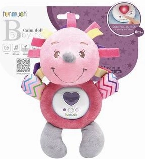 Hérisson en peluche interactif avec veilleuse et mélodies