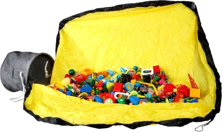 Snel speelgoed verzamelen dankzij het trekkoordkleed