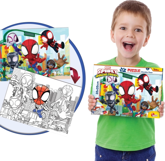 Puzzeln und Ausmalen in einem
