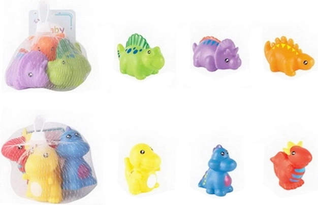 Bath toy dinosaurs – rubber water play set