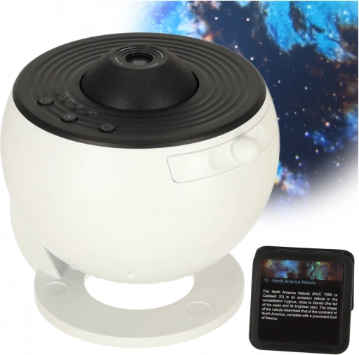 Projecteur ciel étoilé LED planétarium avec USB, 12 disques et minuteur 360°