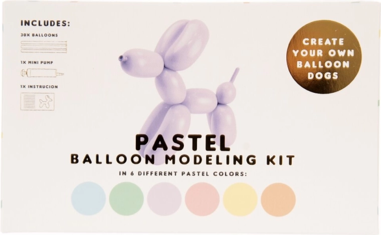 Creative modeling balloon kit with hand pump (30 pcs)