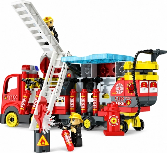 Extendable ladder and movable parts
