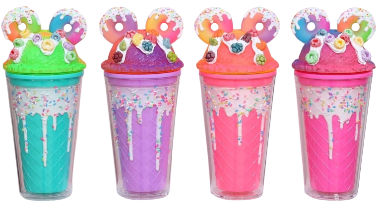 Gobelet avec couvercle et paille Donuts 480 ml