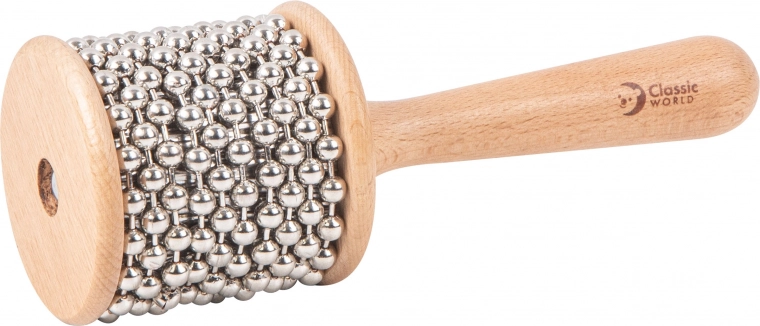 Classic World Edu Instrument de Musique Kabasa avec Perles pour Enfants