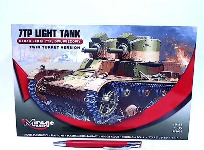 Mirage Hobby light tank 7TP twin-turret – plastic model kit