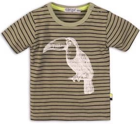 T-shirt enfant Dirkje à manches courtes Tropical toucan do it vert