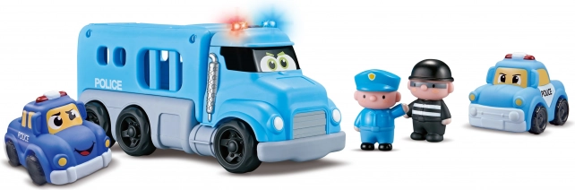 Politieauto's met effecten - set van 4 stuks