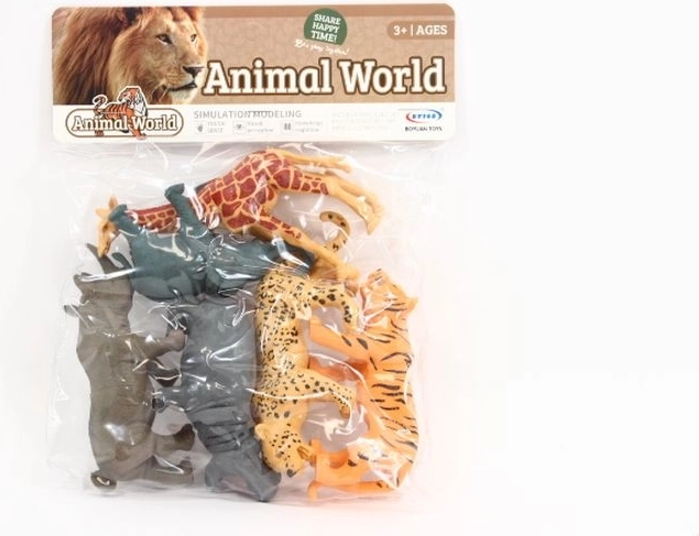 Set de figurines d’animaux sauvages (6 pièces) en sachet
