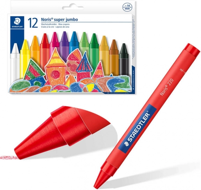 Staedtler Noris Jumbo Wax Crayons 12 Colors