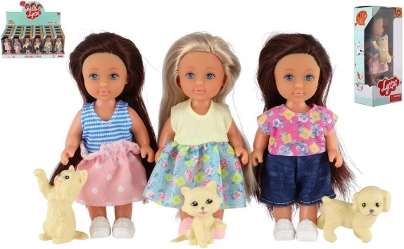 Doll with Pet 12 cm in a Box, 3 Types