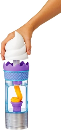 Spiralförmiges „Soft-Serve“-Gestalten und lustige Aufsätze