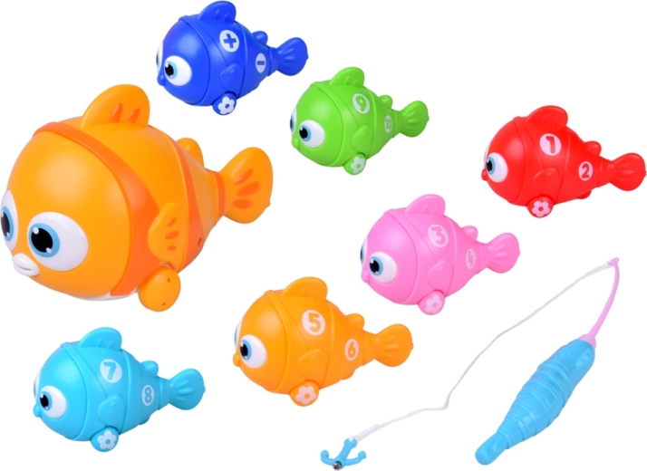 Grand poisson mobile, lumineux et musical