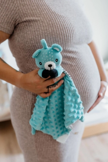 Soothing minky with 3D dots