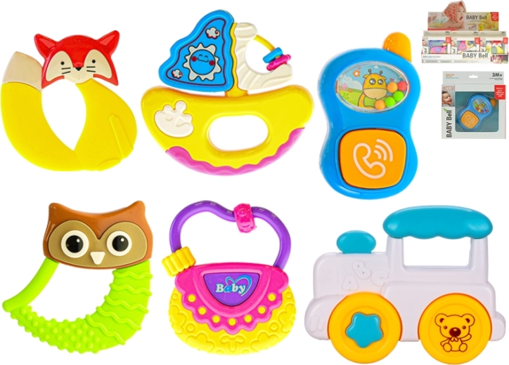 Set de hochets pour bébés 3m+ (6 formes)
